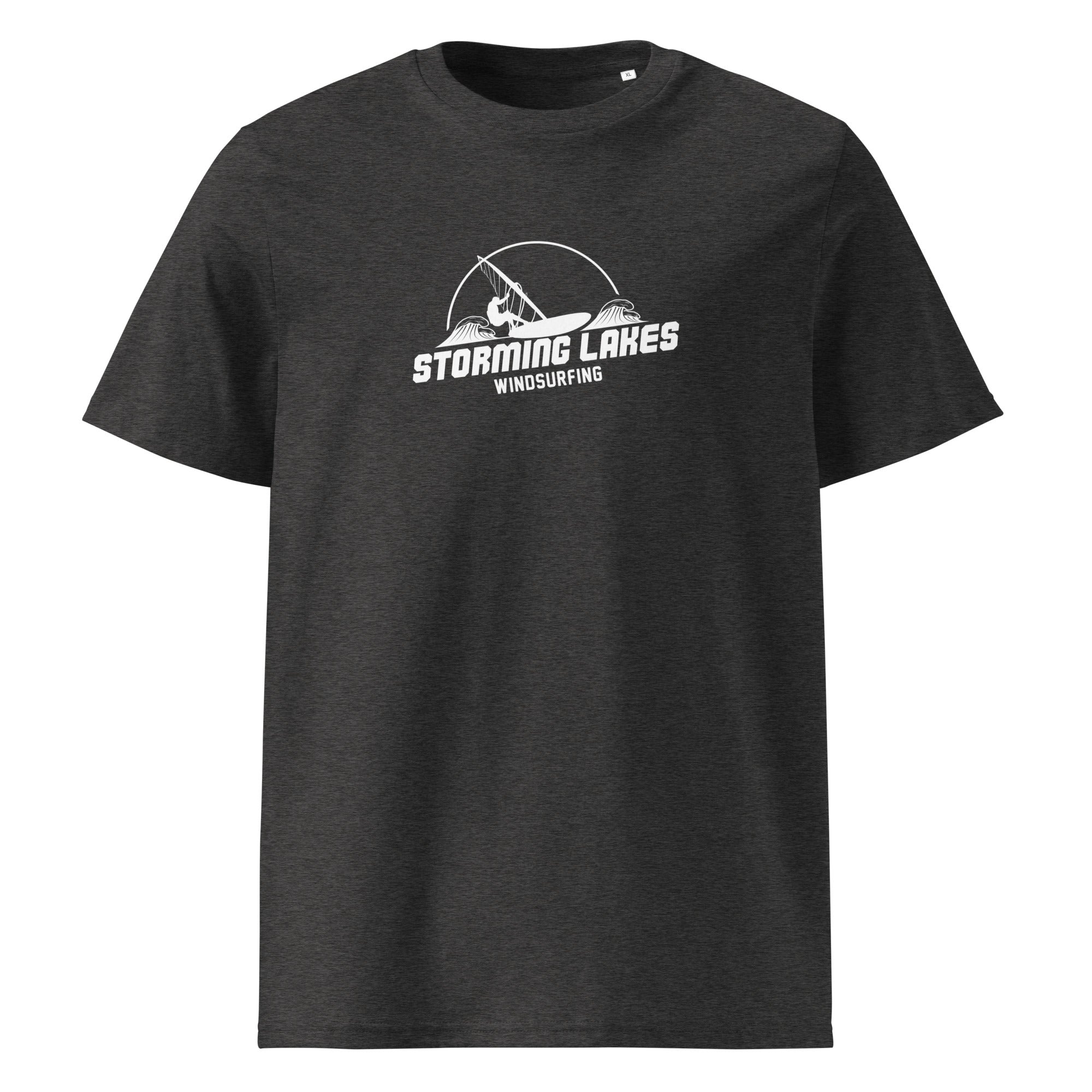 Windsurfen T-Shirt Unisex – Storming Lakes Windsurfing inspiriert vom Ammersee, Starnberger See, Wörthsee, Pilsensee