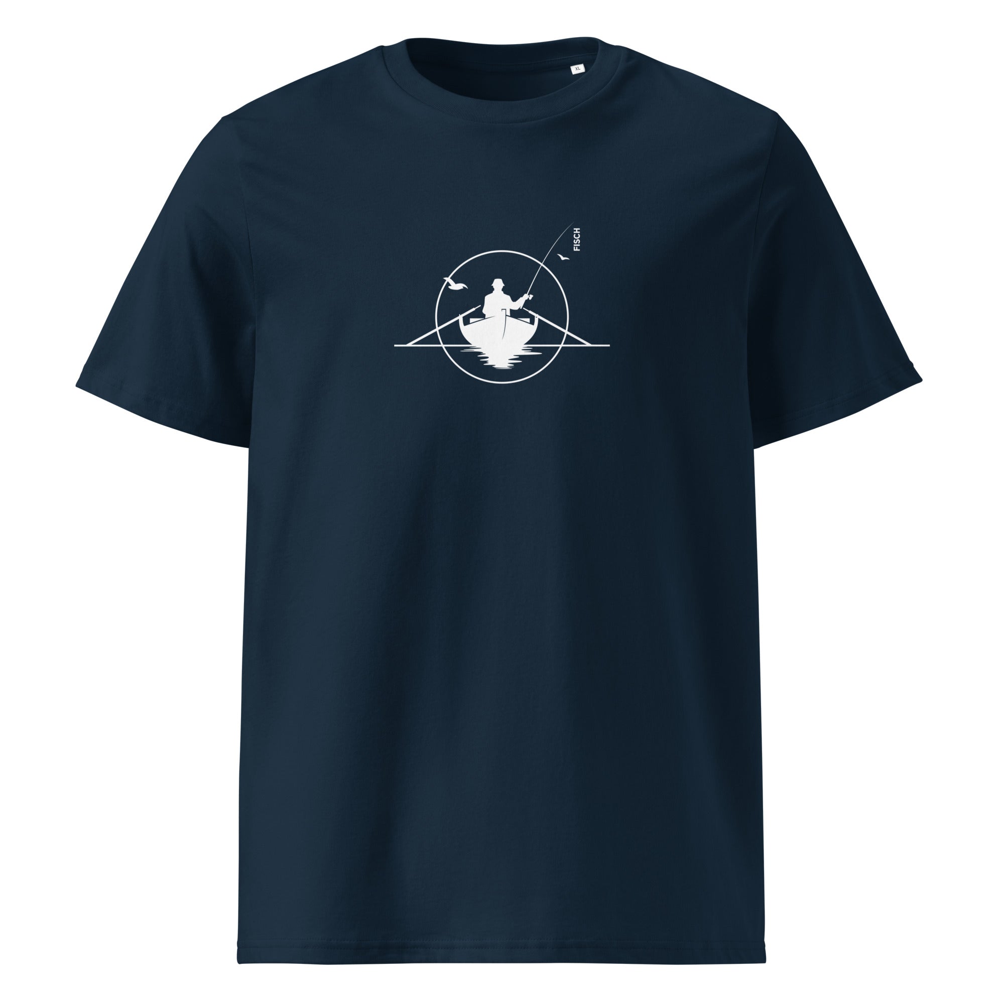 Angeln T-Shirt Unisex Navy – inspiriert vom Ammersee & Starnberger See, nachhaltige Angler-Kleidung für Angeln & Freizeit