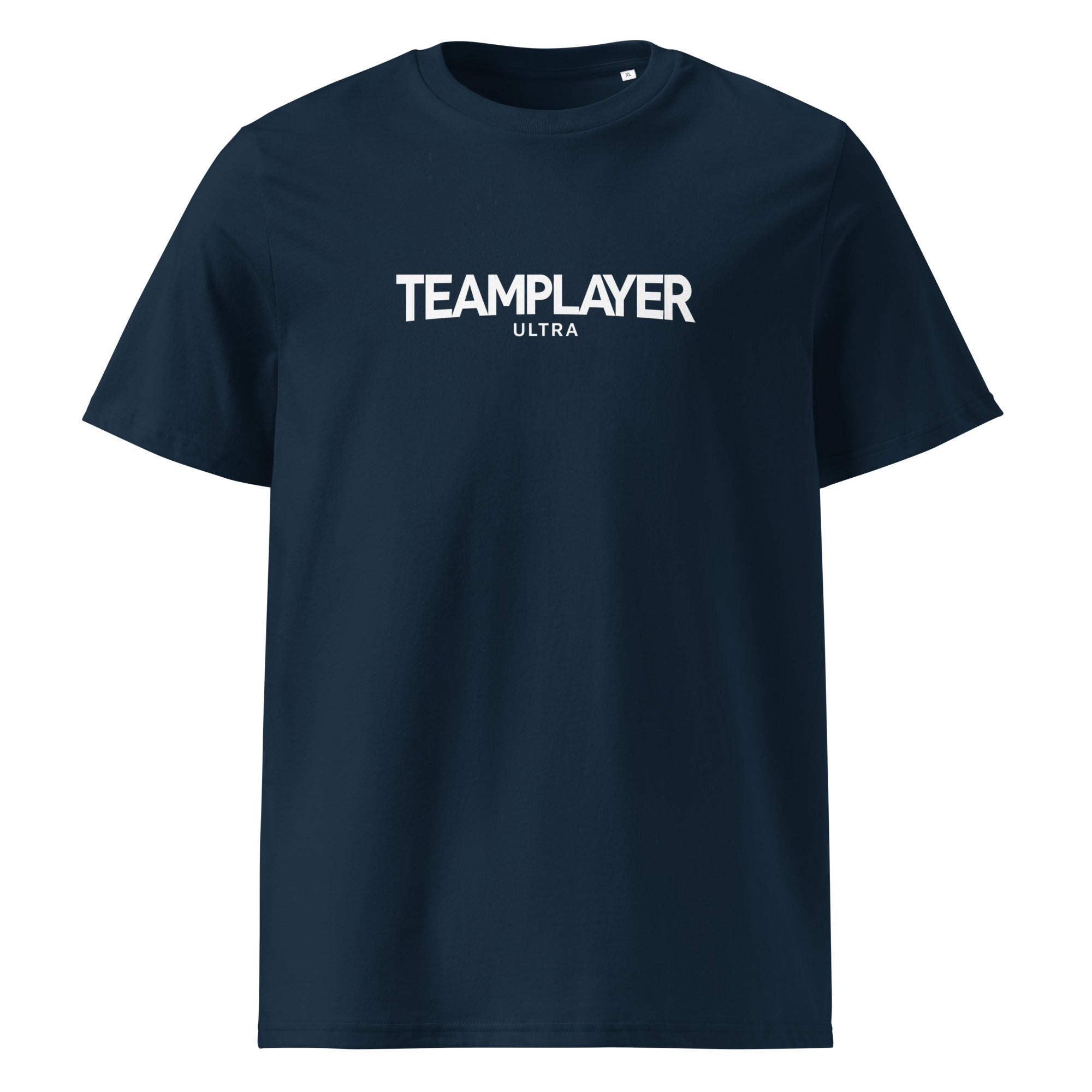 Fußball T-Shirt Unisex Navy Front – Teamplayer Ultra inspiriert vom Ammersee & Streetwear Style