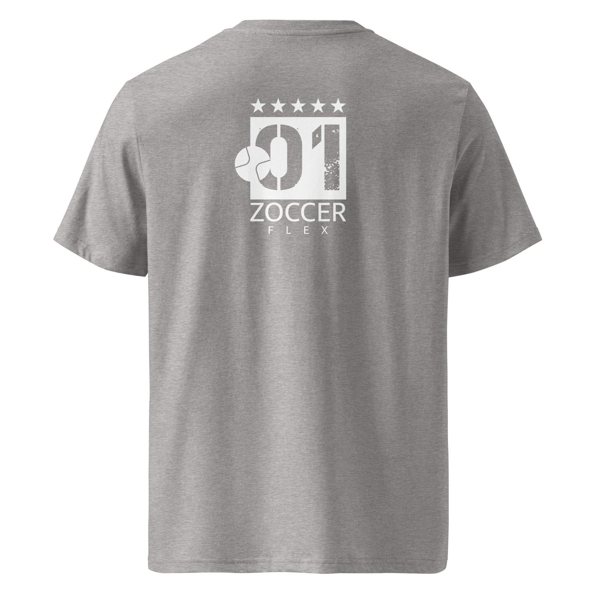 Fußball T-Shirt Unisex Hellgrau Front – inspiriert vom Ammersee & Starnberg ideal für Training & Stadion im Fünfseenland