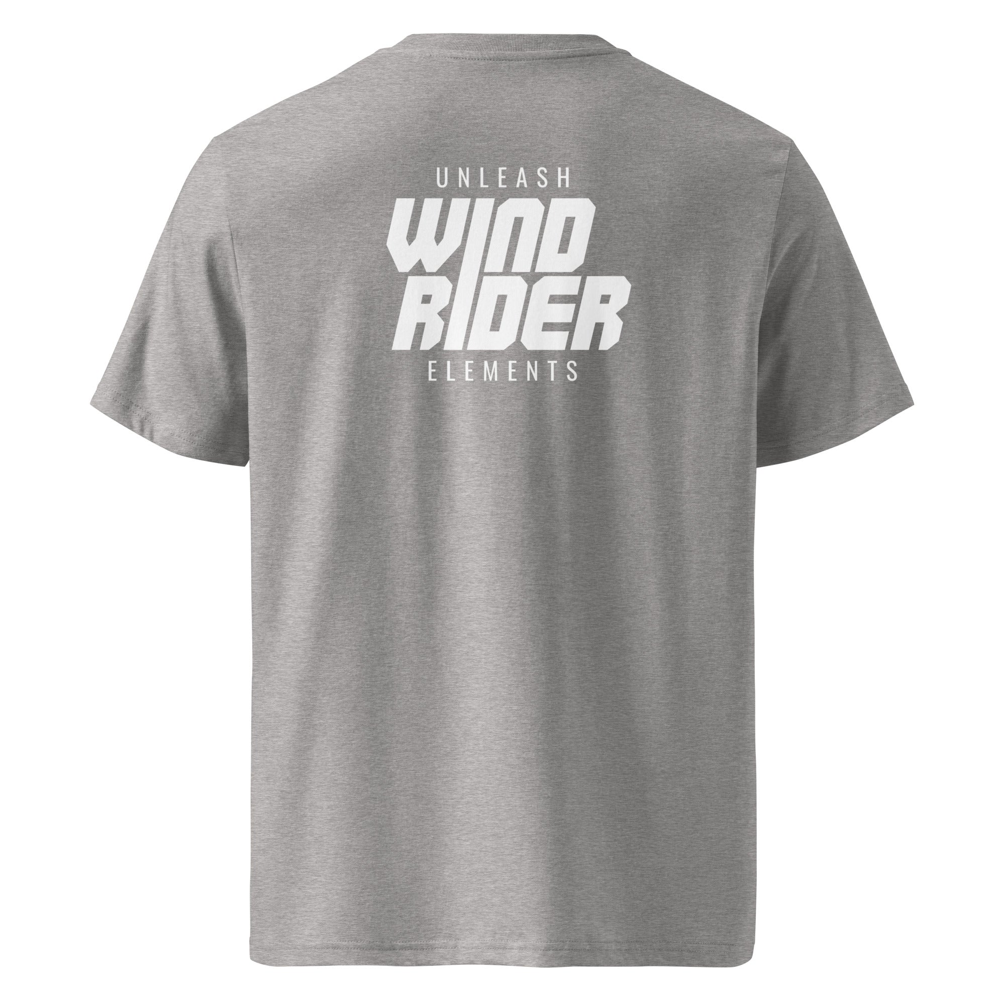 Windsurfen & Windrider T-Shirt Unisex, Grau – Frontansicht inspiriert vom Ammersee & sportlichem See-Lifestyle