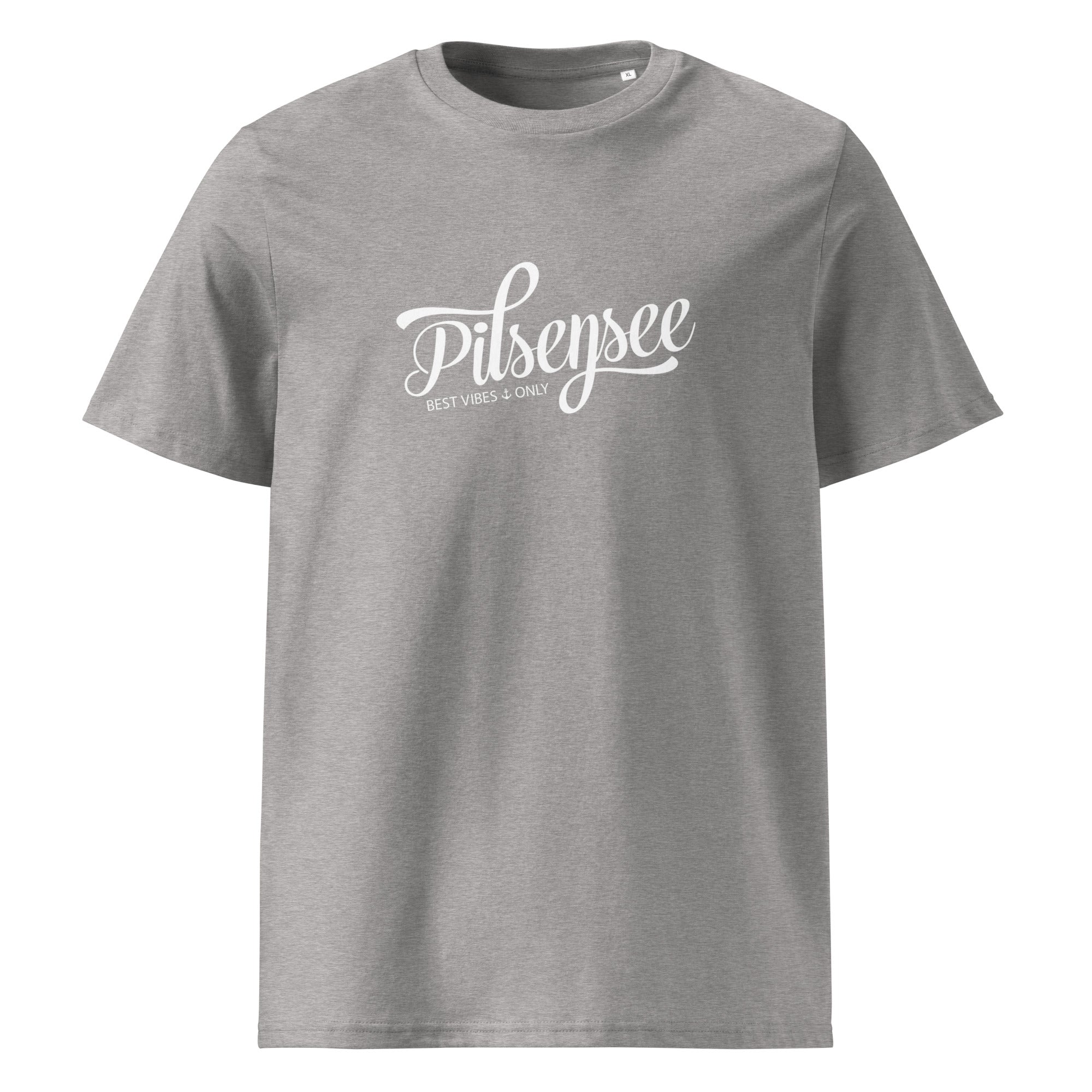 Pilsensee T-Shirt Unisex Hellgrau – Sommer Look inspiriert vom Fünfseenland & See-Lifestyle in Hechendorf