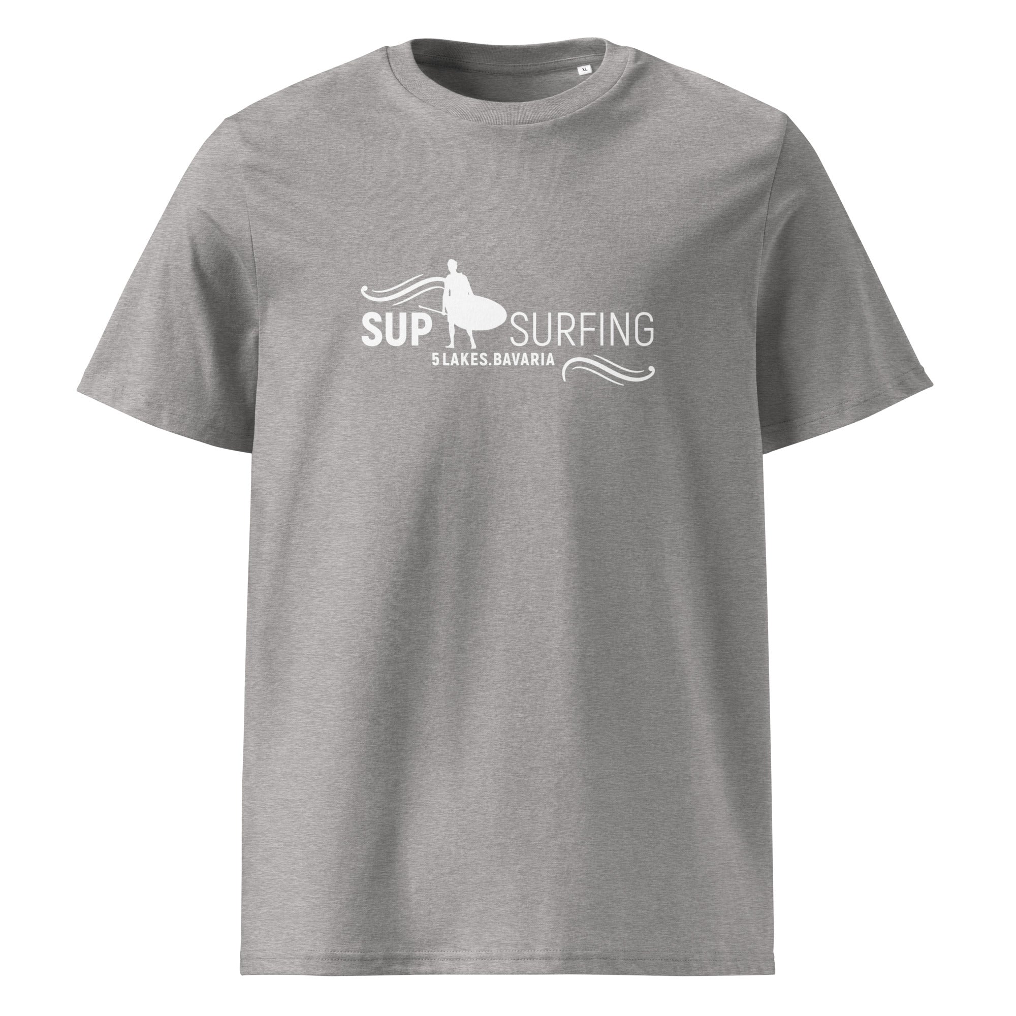 SUP Surfing T-Shirt Unisex, Front, Stand-Up-Paddle Boarden inspiriert vom SUP Boarden in München und am Starnberger See