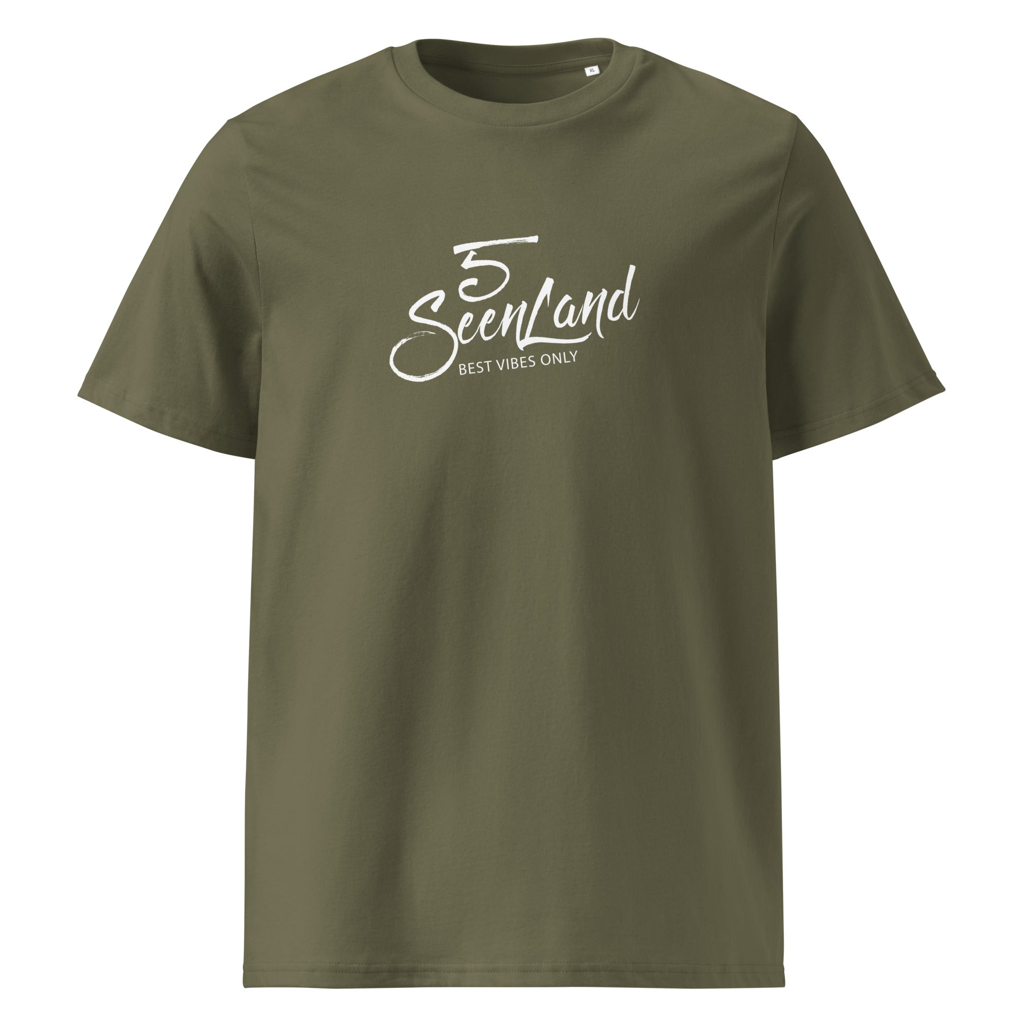 5 Seenland Unisex T-Shirt Oliv – Ammersoul Streetwear inspiriert vom Ammersee und entspanntem Sommer in Bayern.