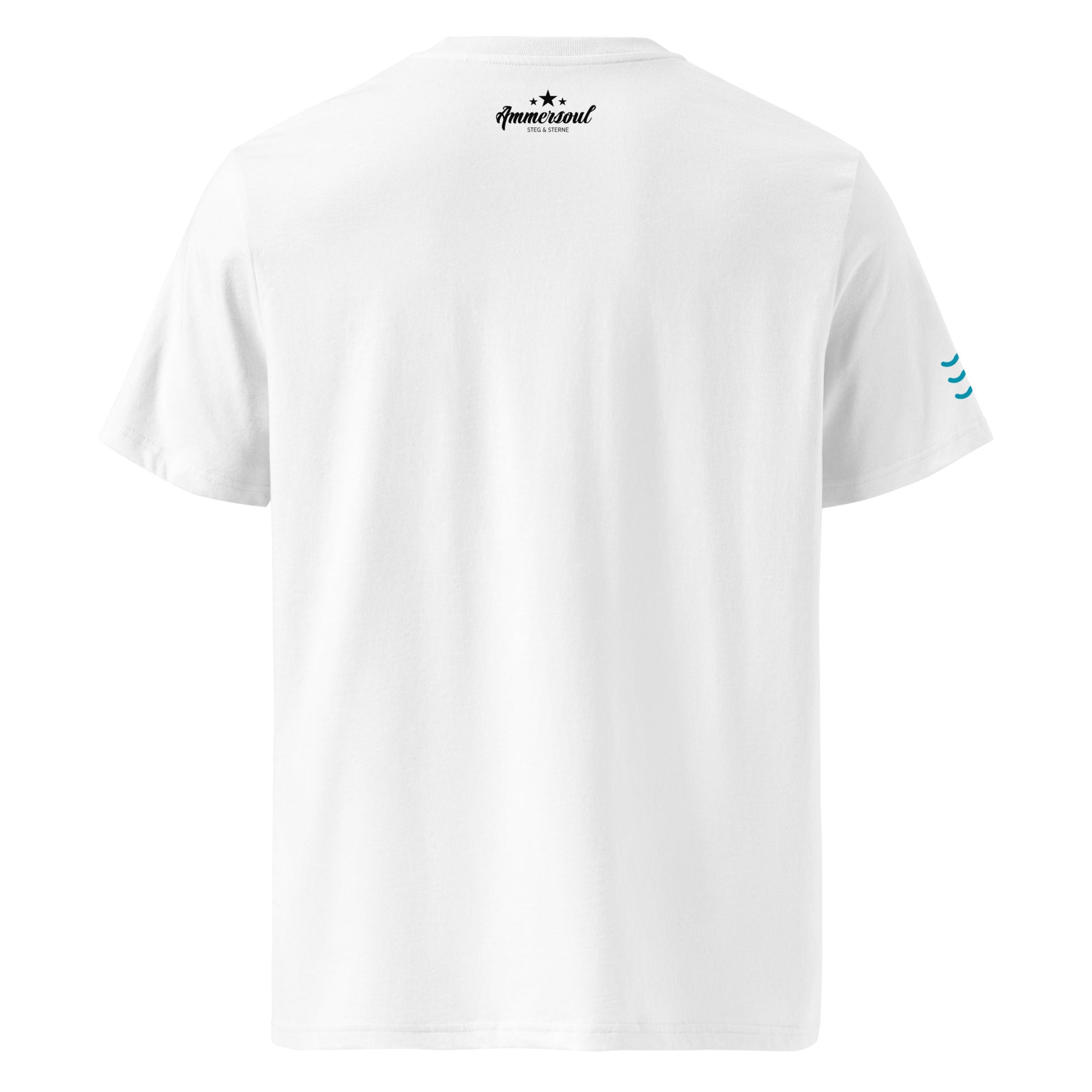 Segeln & Segelboot Unisex T-Shirt, Weiß, Rückseite, inspiriert vom Segeln in Seeshaupt & Seefeld nahe München & Augsburg