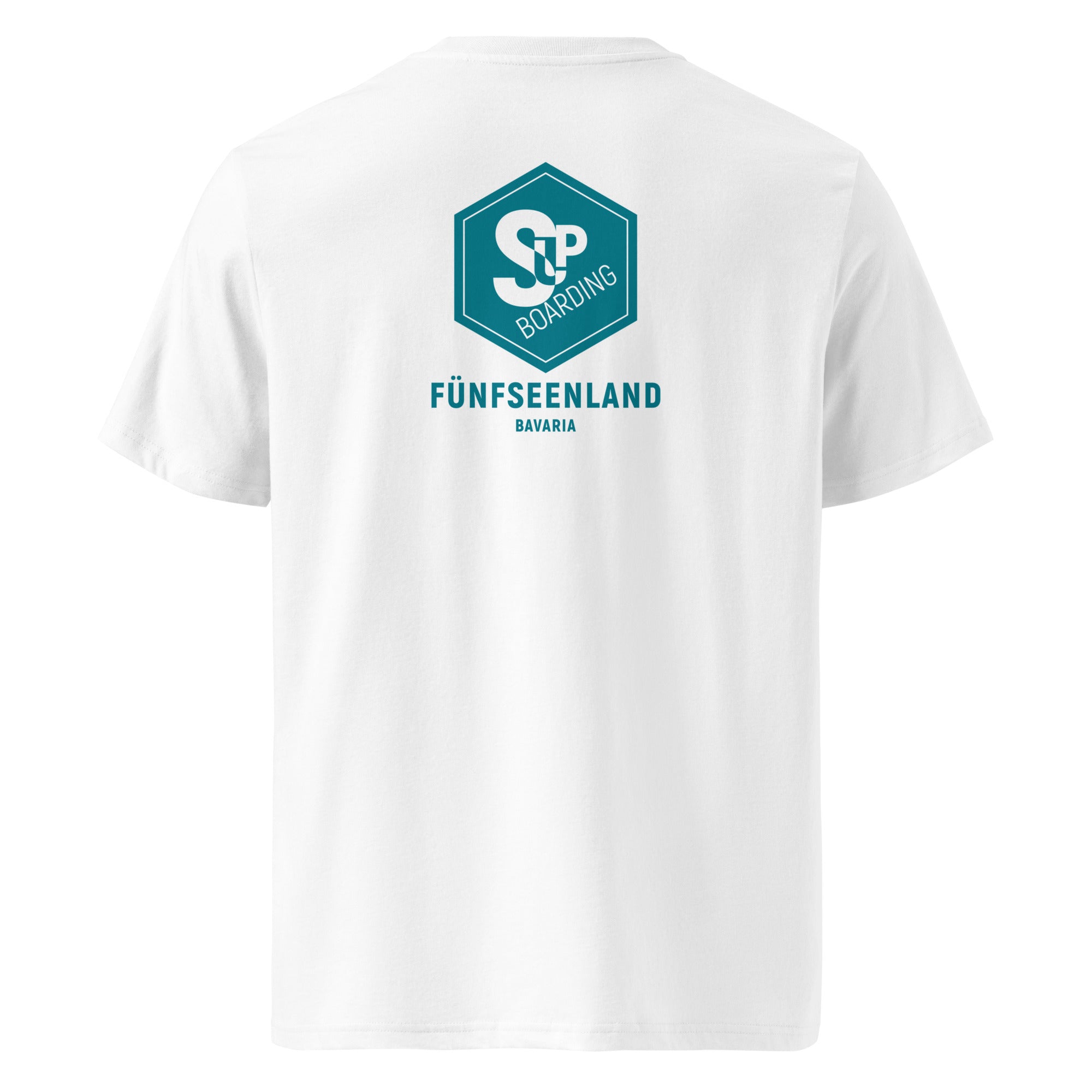 SUP Boarden T-Shirt Unisex – SUP Fünfseenland inspiriert vom Stand-Up-Paddling am Ammersee, Starnberg, Wörthsee, Pilsensee
