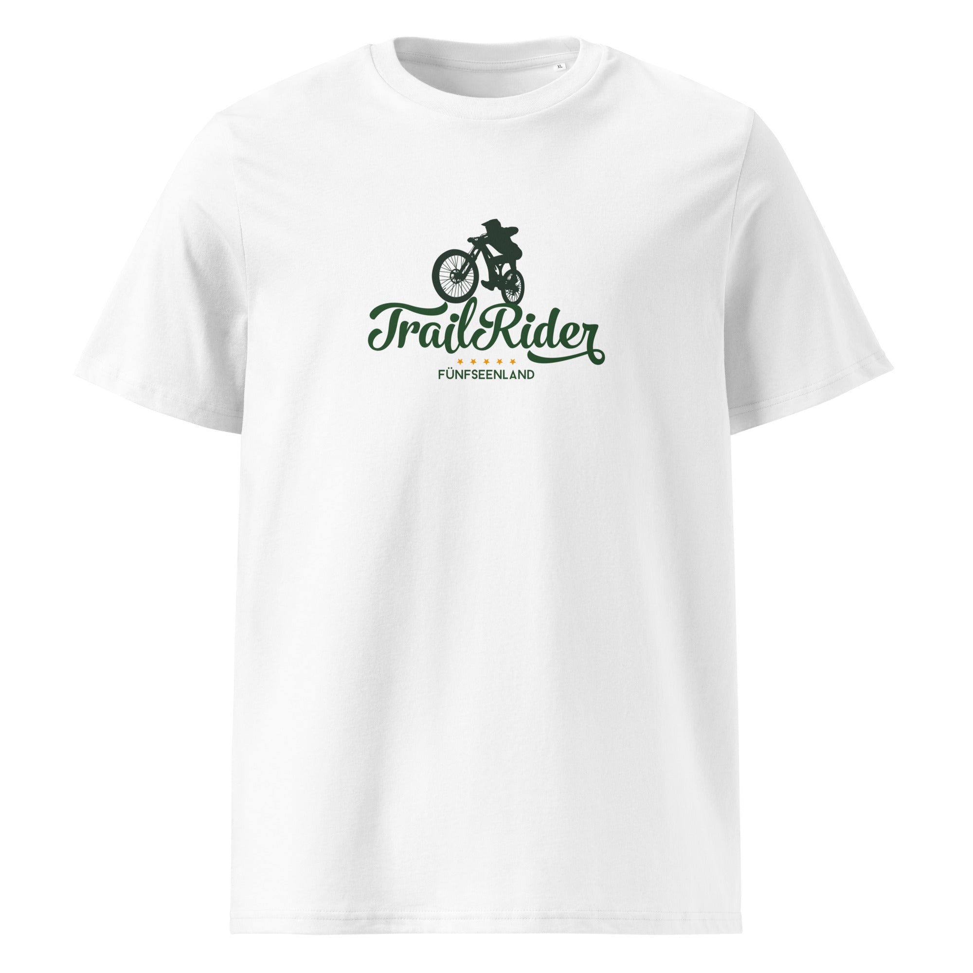 Mountainbike T-Shirt Unisex, Vorderansicht, Weiß, Streetwear Shirt für Biker, Mountainbiker und E-Biker im Fünfseenland