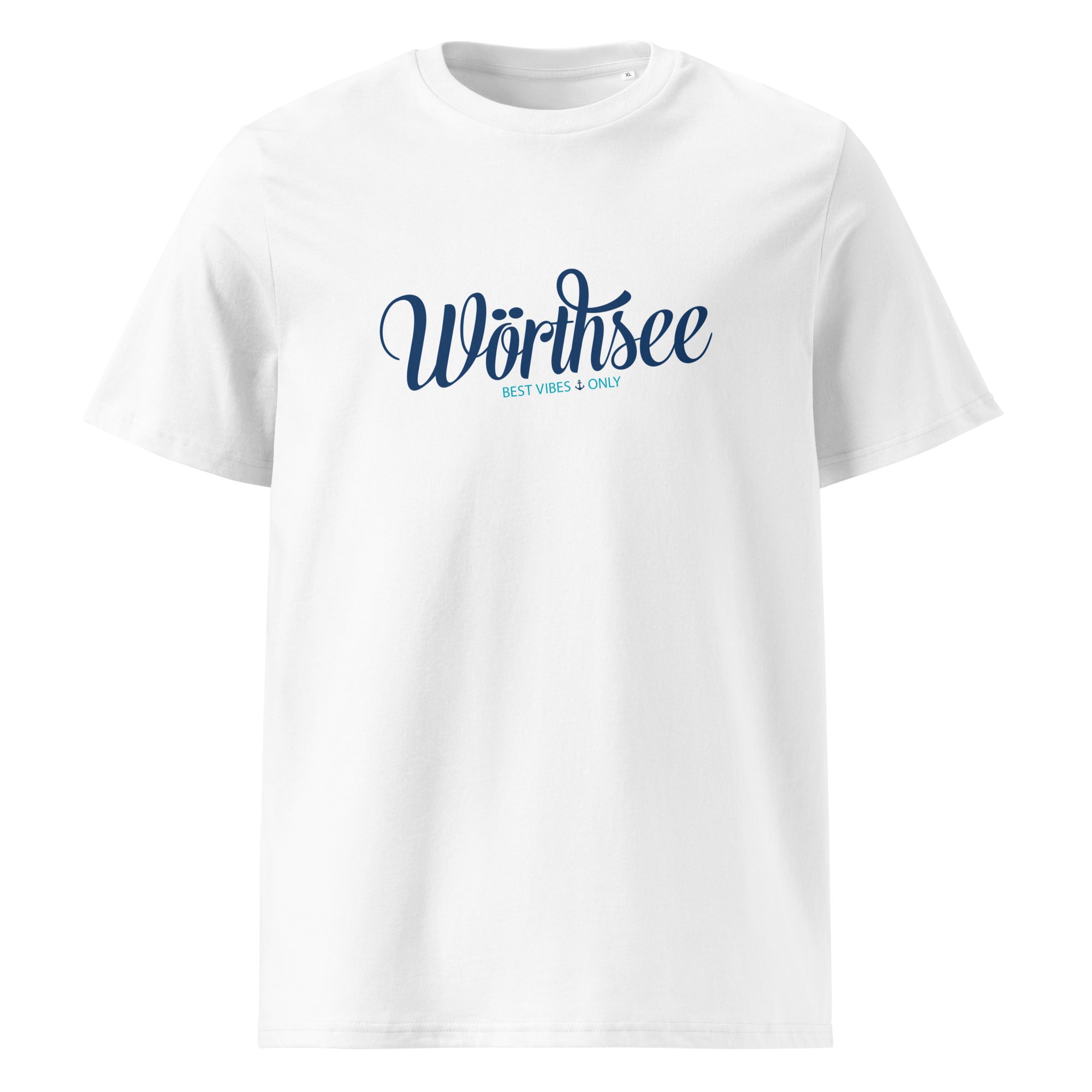 Wörthsee T-Shirt Unisex, Weiß, Vorderseite, Wörthsee Shirt inspiriert vom Wörthsee & Steinebach am Wörthsee im Fünfseenland