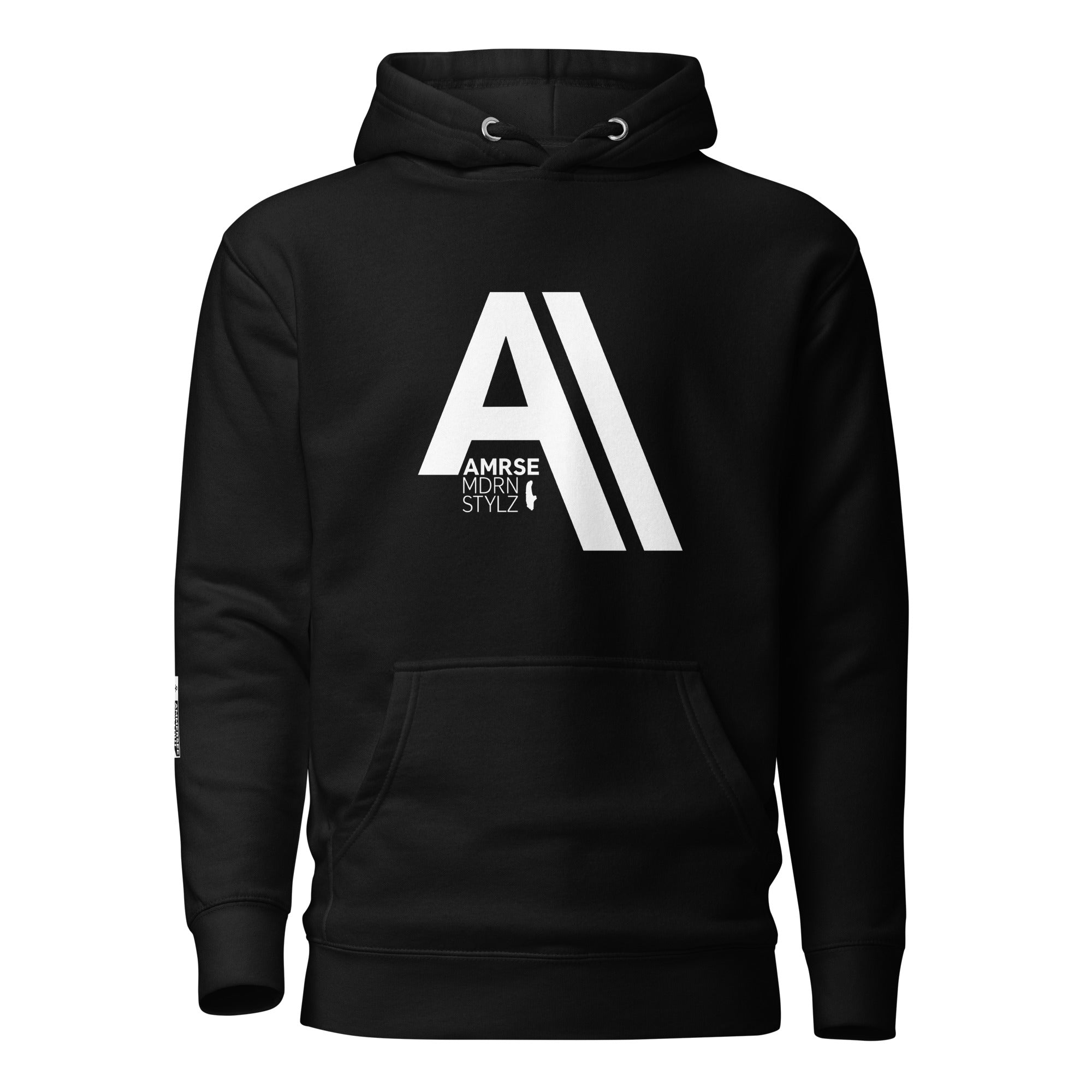 Modern Styles Hoodie Unisex Big A Schwarz – nachhaltige Streetwear inspiriert von Bernried & Seeshaupt am Starnberger See