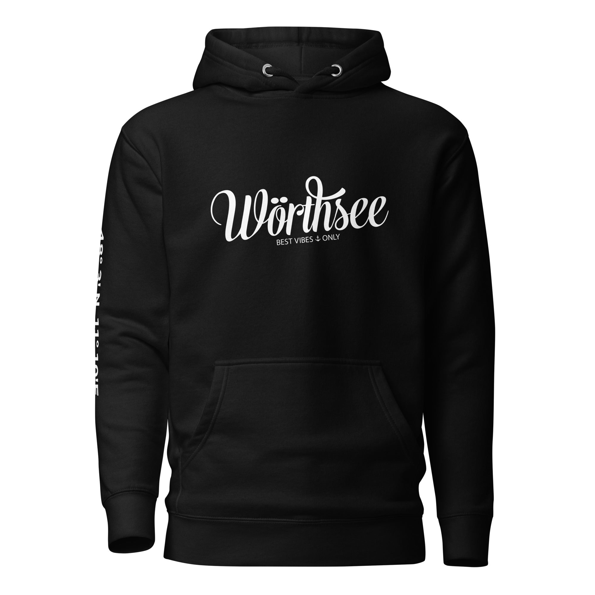 Wörthsee Hoodie Unisex, Best Vibes Only, inspiriert vom Lebensgefühl am Wörthsee und Aktivitäten am Wörthsee im Fünfseenland.