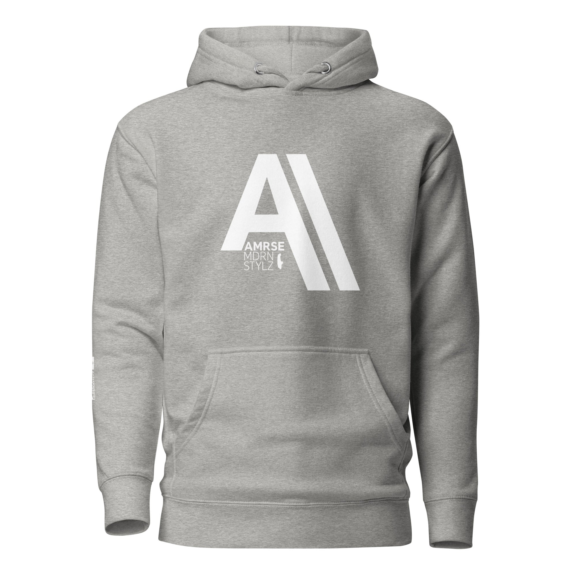 Modern Styles Hoodie Unisex Big A Grau – nachhaltige Streetwear inspiriert von Ammersee & Herrsching im Fünfseenland