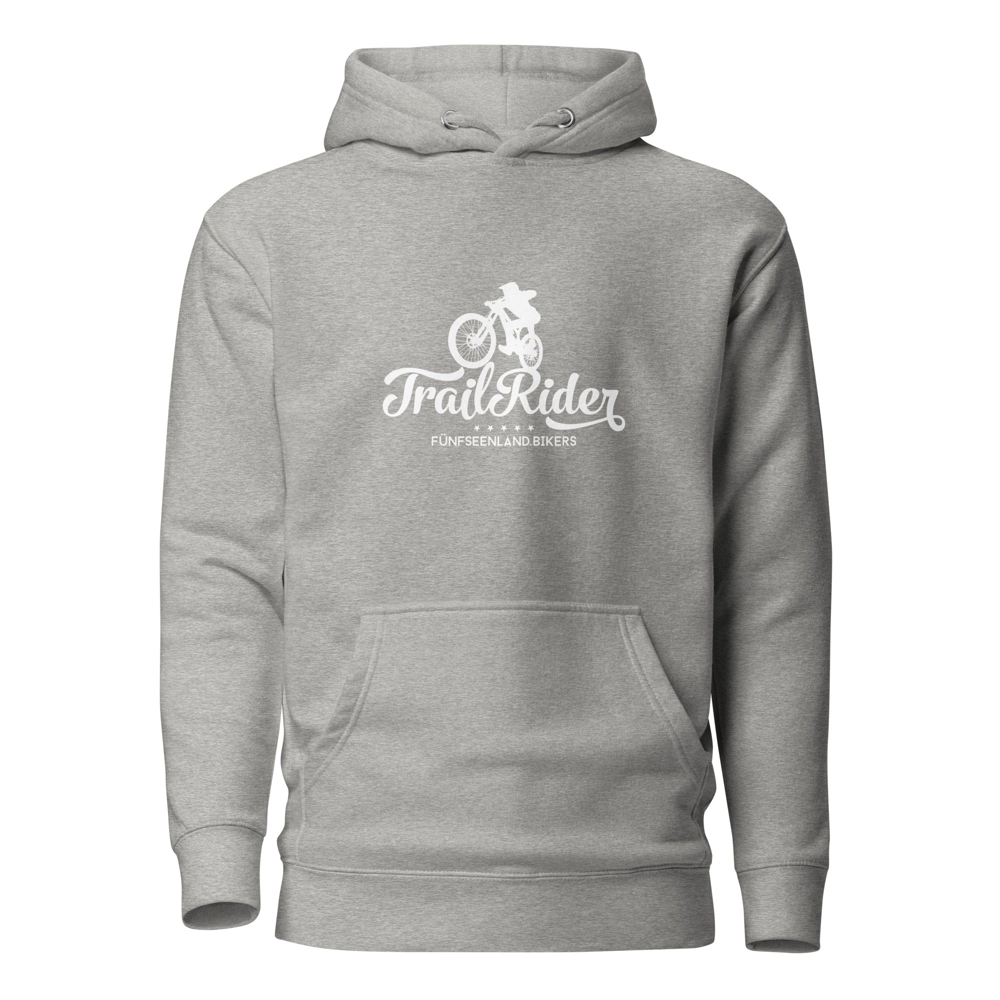 Mountainbike Hoodie Unisex, Trail Rider inspiriert von Bike & E-Bike Touren am Ammersee, Starnberger See, Wörthsee, Pilsensee