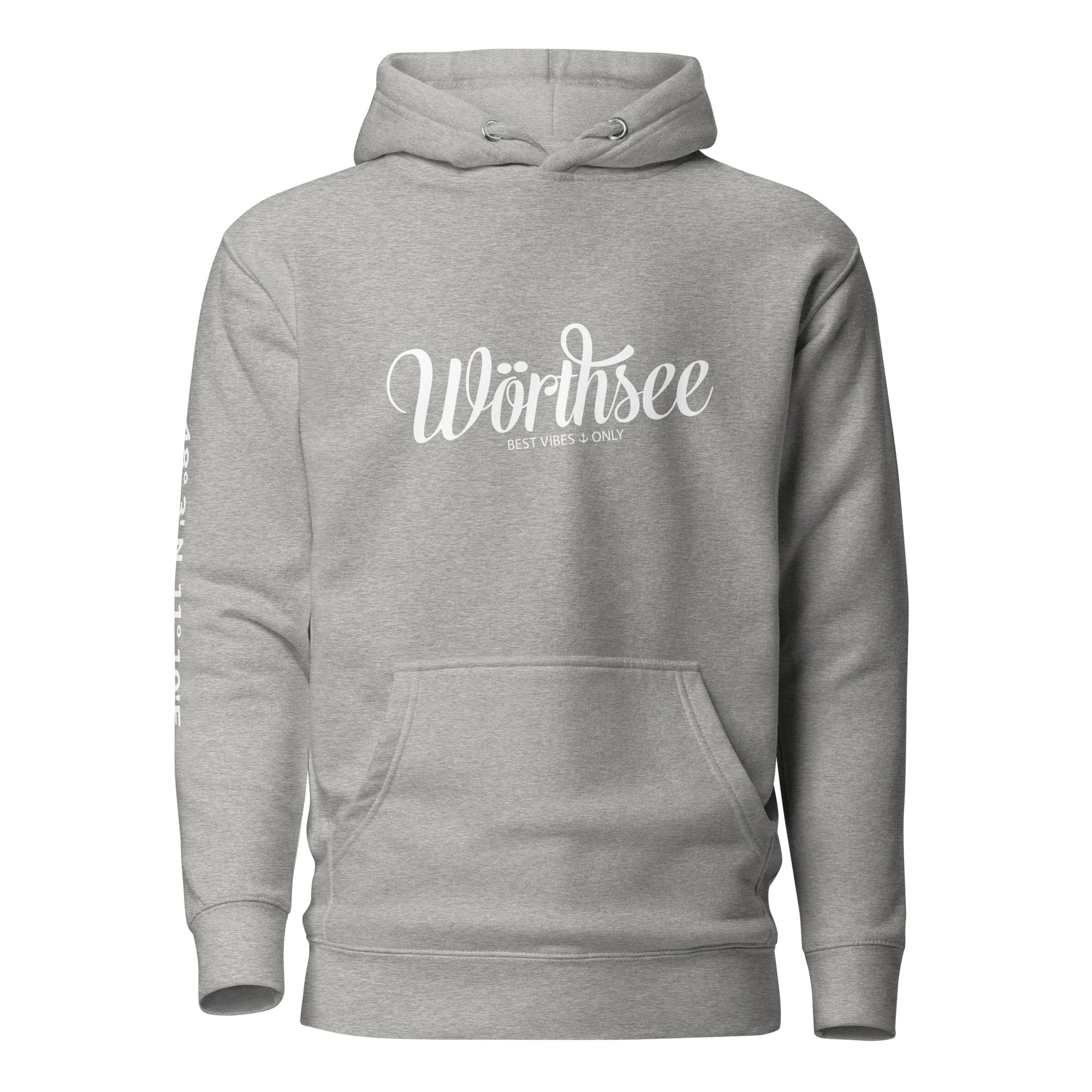 Wörthsee Hoodie Unisex, Best Vibes Only, inspiriert vom Lebensgefühl am Wörthsee und Aktivitäten am Wörthsee im Fünfseenland.