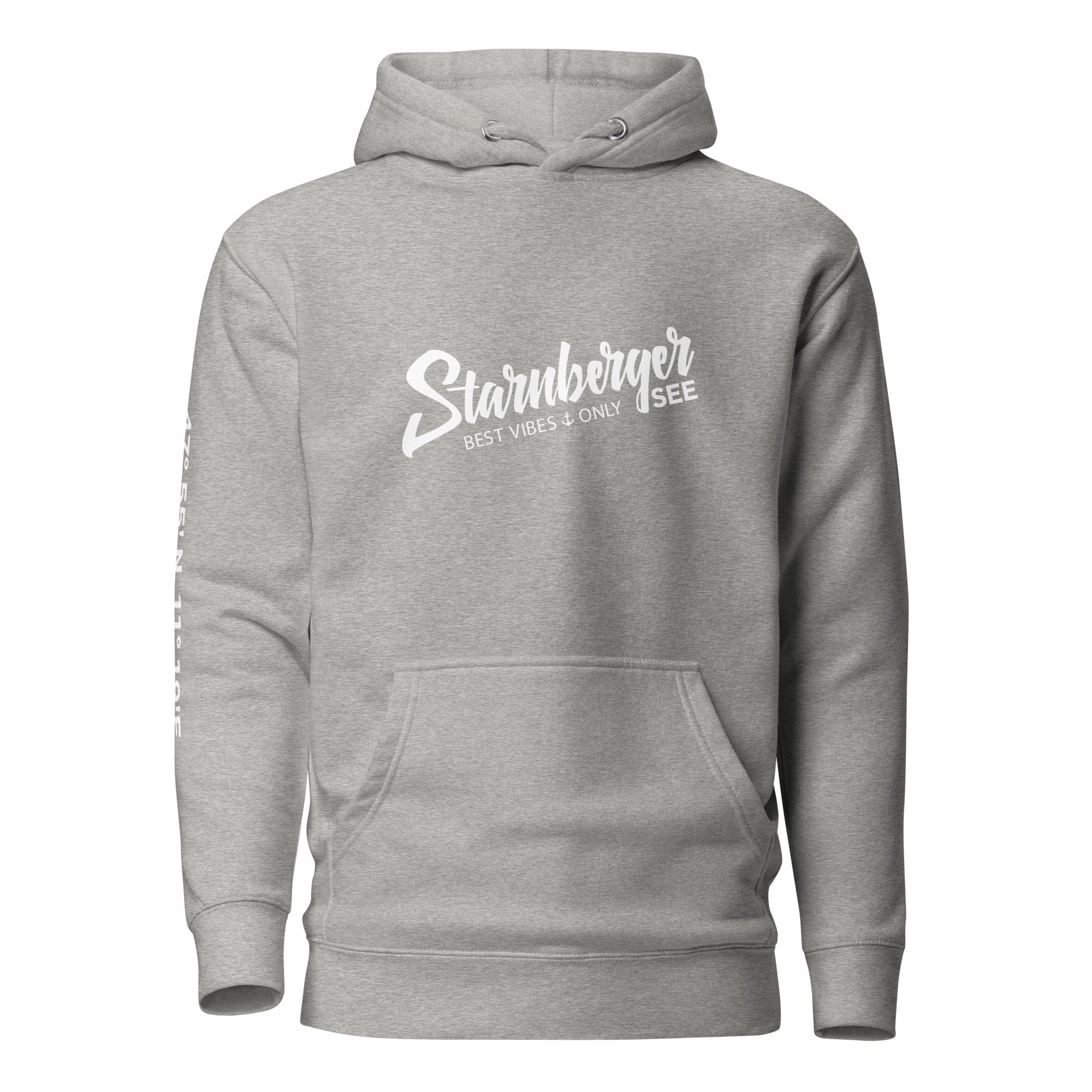 Starnberger See Unisex Hoodie Grau – nachhaltiger See Hoodie inspiriert vom Starnberger See & Söcking bei Starnberg
