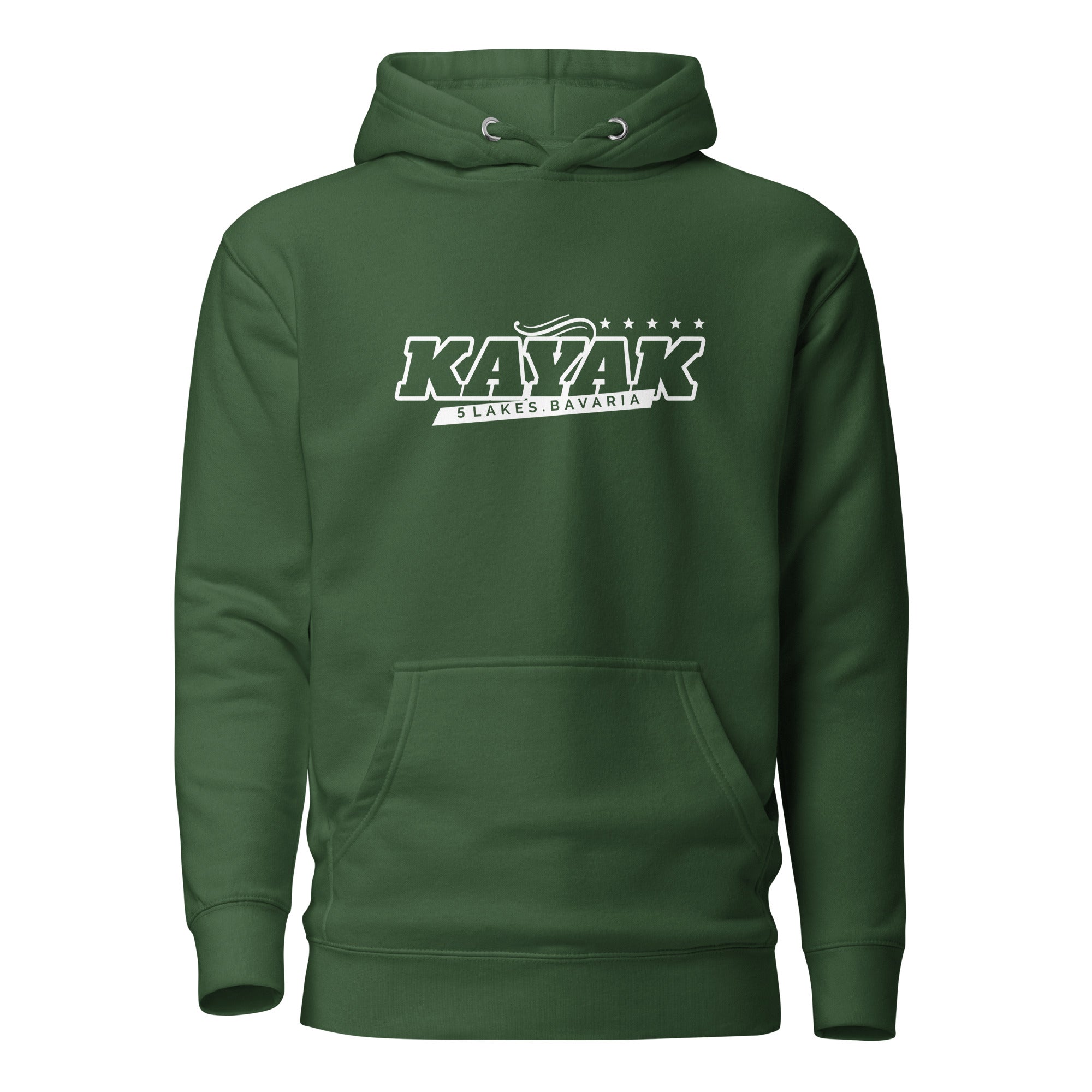 Kayak Hoodie Unisex – Kayaking Fünfseenland, inspiriert vom Kayak fahren am Ammersee, Starnberger See, Wörthsee, Pilsensee