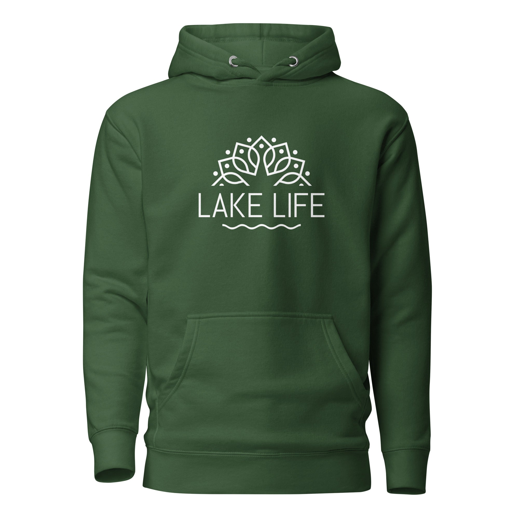 Ammersoul Lake Life Hoodie Unisex, Grün, nachhaltige Streetwear inspiriert vom Ammersee & Pilsensee im Fünfseenland