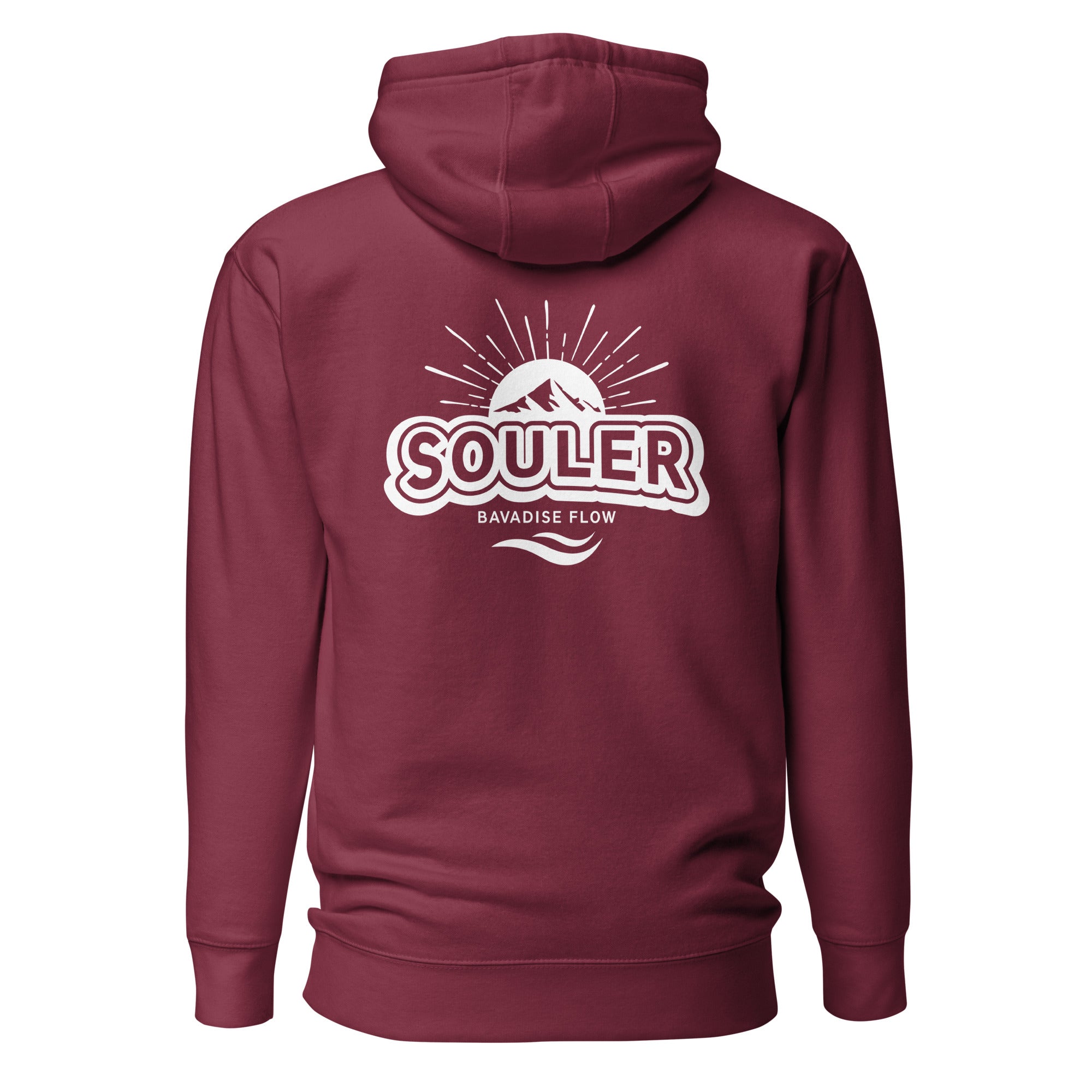 Souler Hoodie Unisex Rot – nachhaltige Mode inspiriert von Herrsching & Dießen am Ammersee