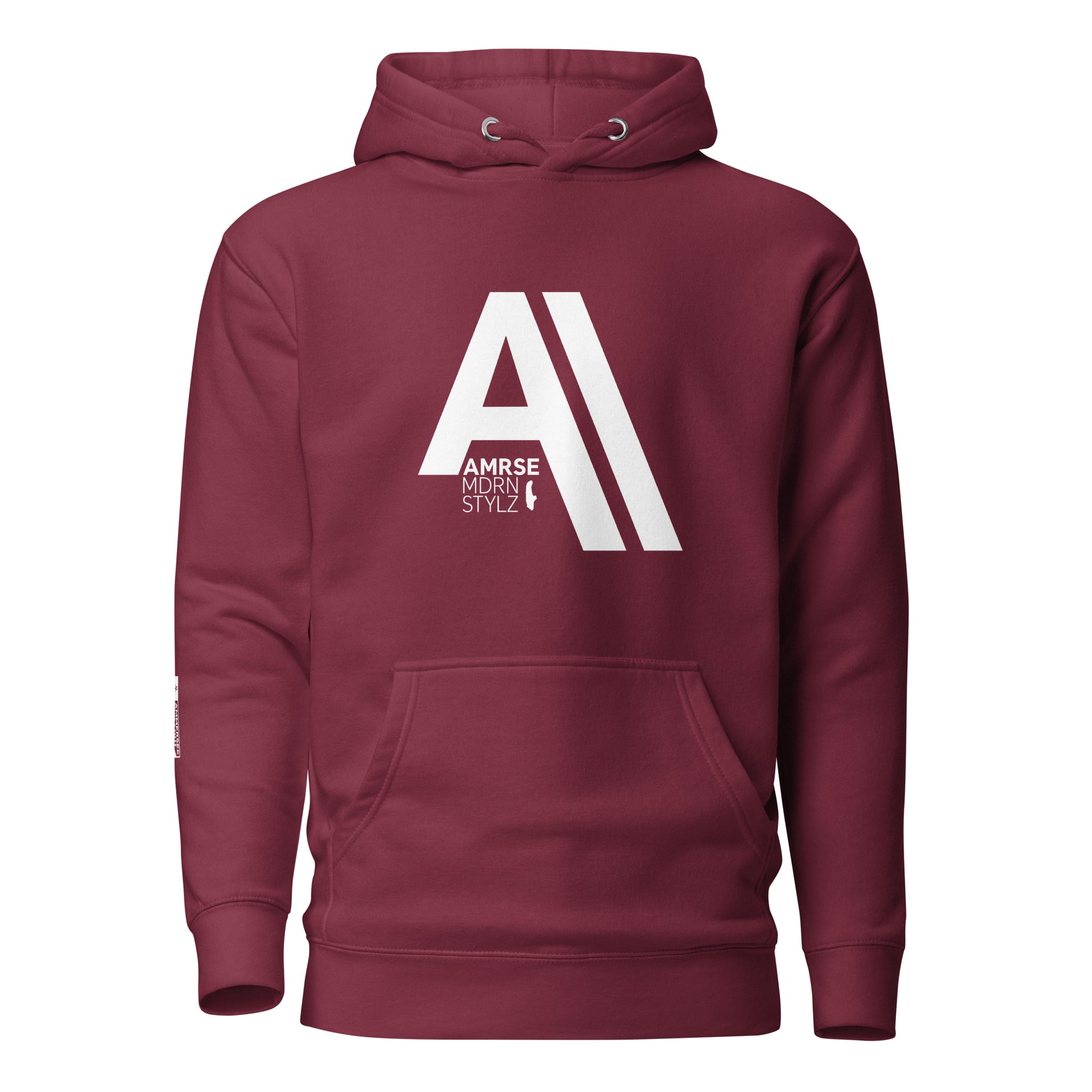 Modern Styles Hoodie Unisex Big A Bordeaux – nachhaltige Kleidung inspiriert von Ammersee & Schondorf im Fünfseenland