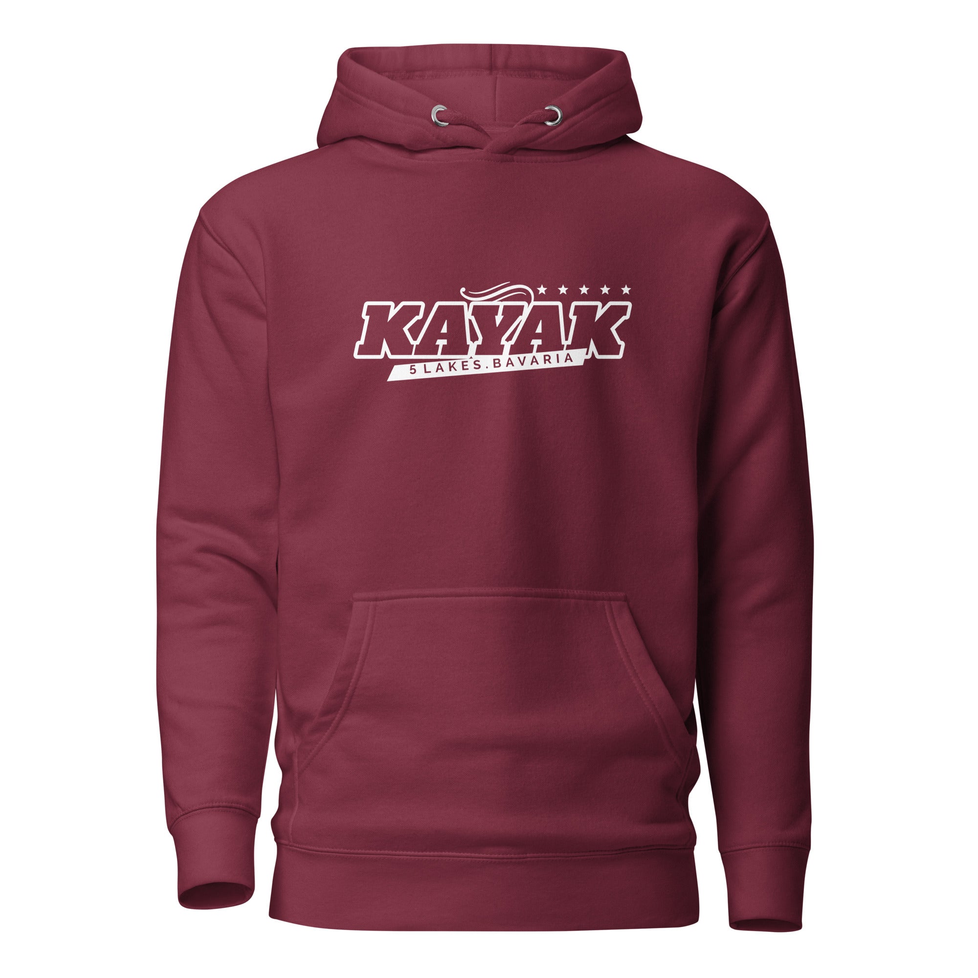 Kayak Hoodie Unisex – Kayaking Fünfseenland, inspiriert vom Kayak fahren am Ammersee, Starnberger See, Wörthsee, Pilsensee