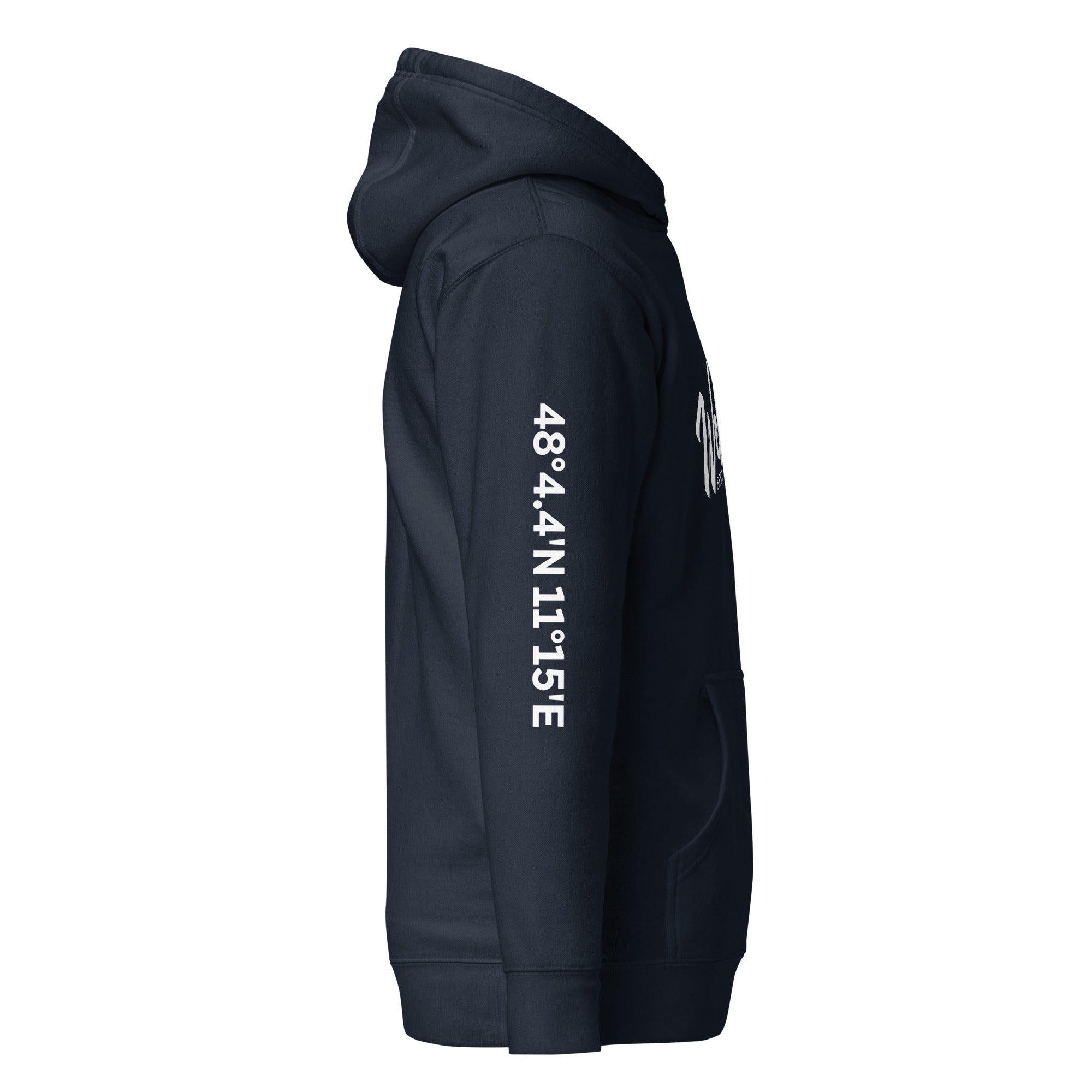 Wesslinger See Hoodie Unisex – Best Vibes Only, inspiriert vom Lebensgefühl am Weßlinger See und Weßling im Fünfseenland.