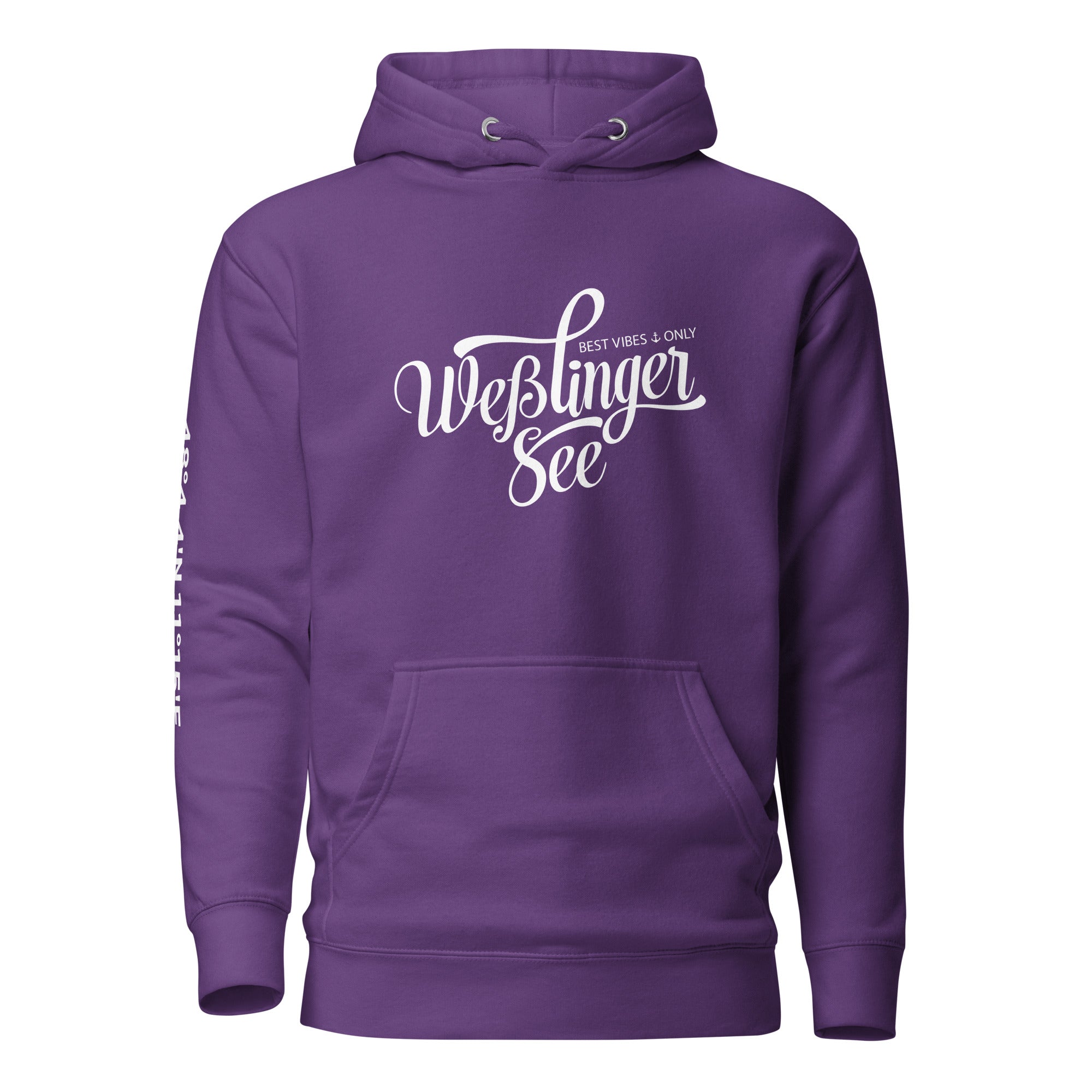 Wesslinger See Hoodie Unisex, Weßling Kapuzenpullover inspiriert vom Lebensgefühl am Weßlinger See & Weßling im Fünfseenland
