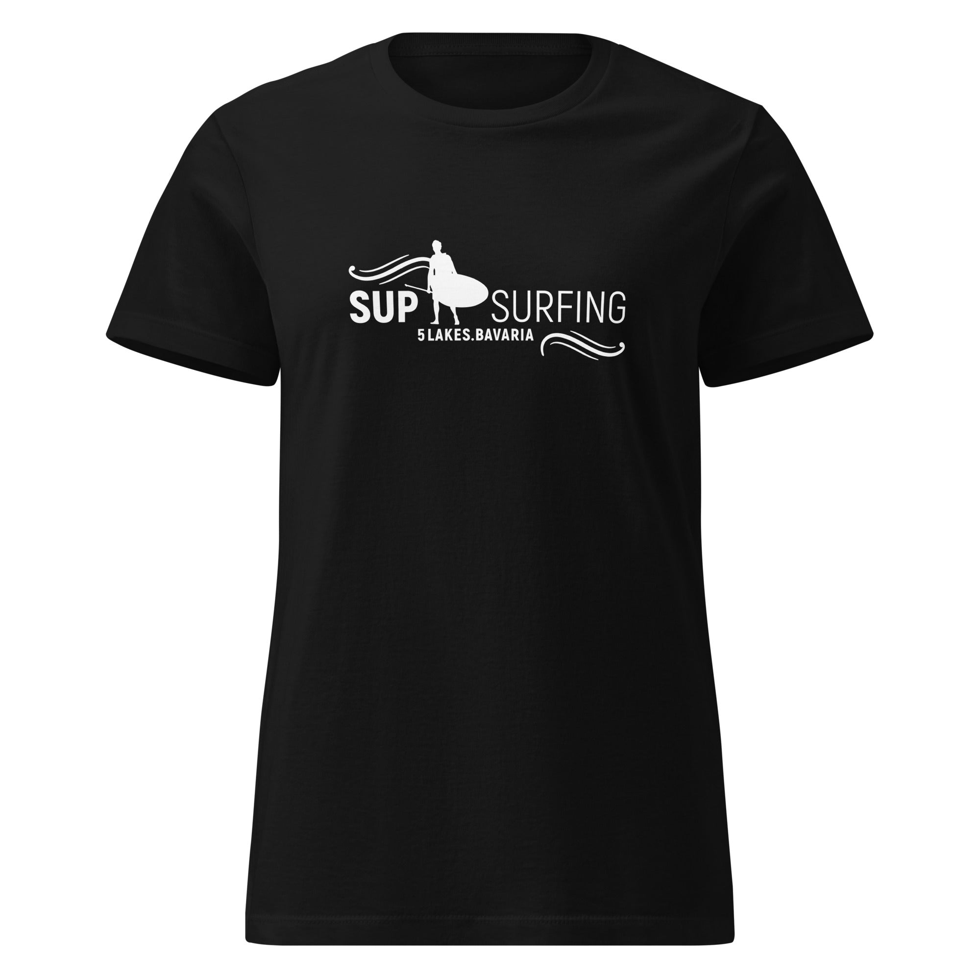 SUP Surfen T-Shirt Damen – inspiriert vom Stand-Up-Paddling am Ammersee, Starnberger See, Wörthsee, Pilsensee, Weßlinger See
