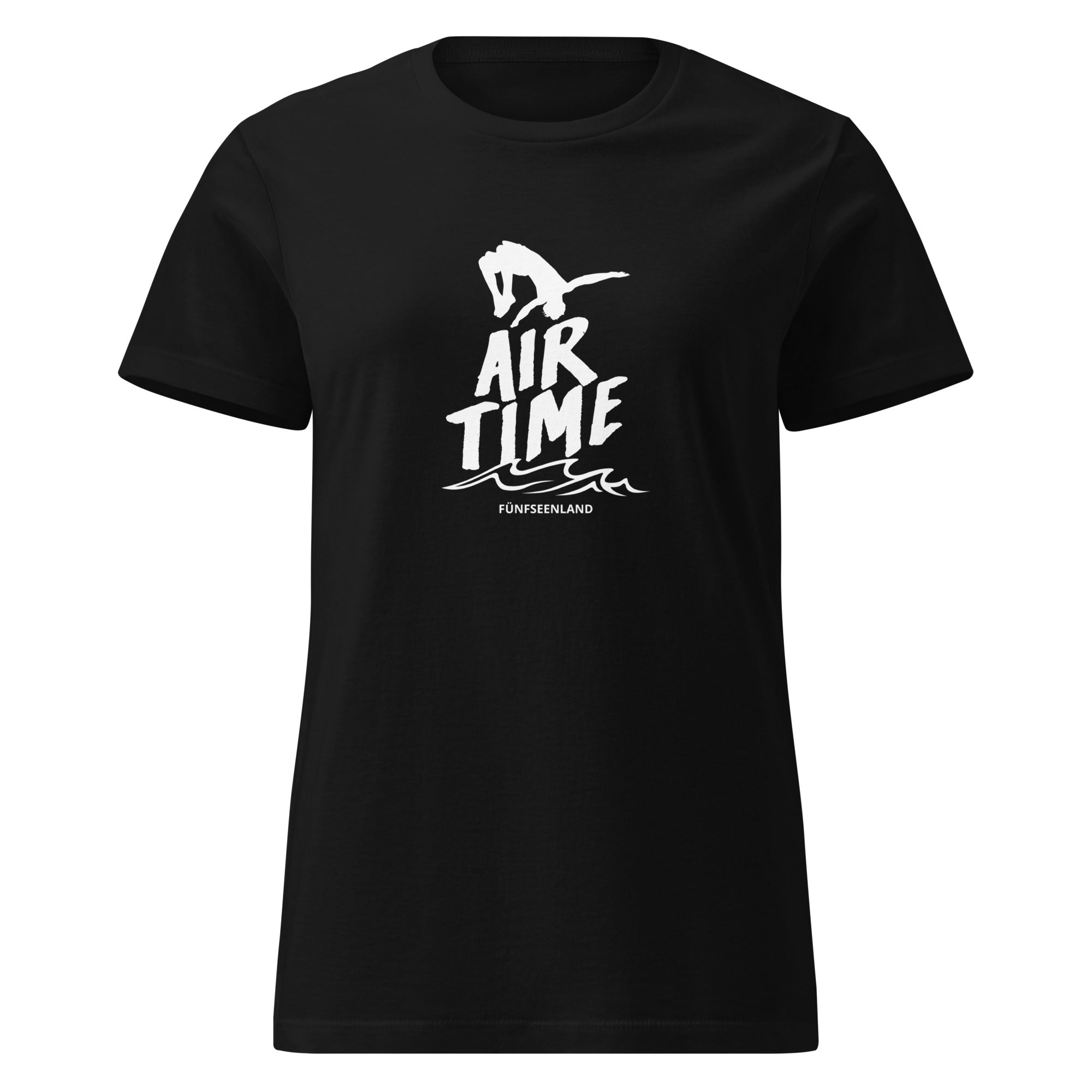 Diving & Jumping T-Shirt Damen – Air Time inspiriert vom am Ammersee, Starnberger See, Wörthsee, Pilsensee, Weßlinger See