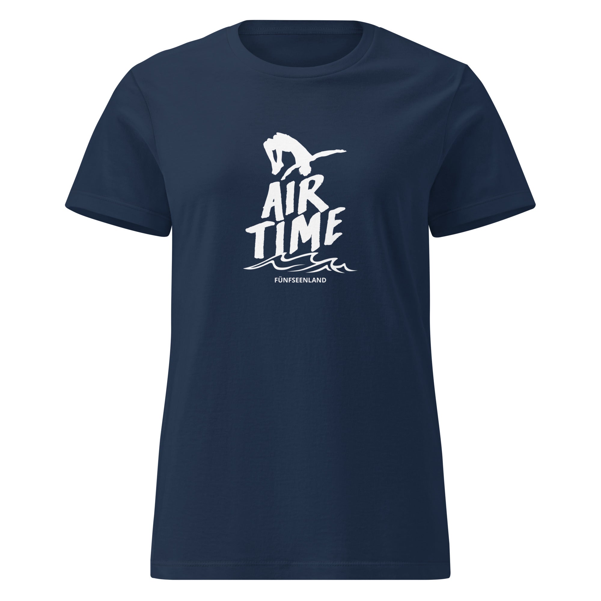 Diving & Jumping T-Shirt Damen – Air Time inspiriert vom am Ammersee, Starnberger See, Wörthsee, Pilsensee, Weßlinger See
