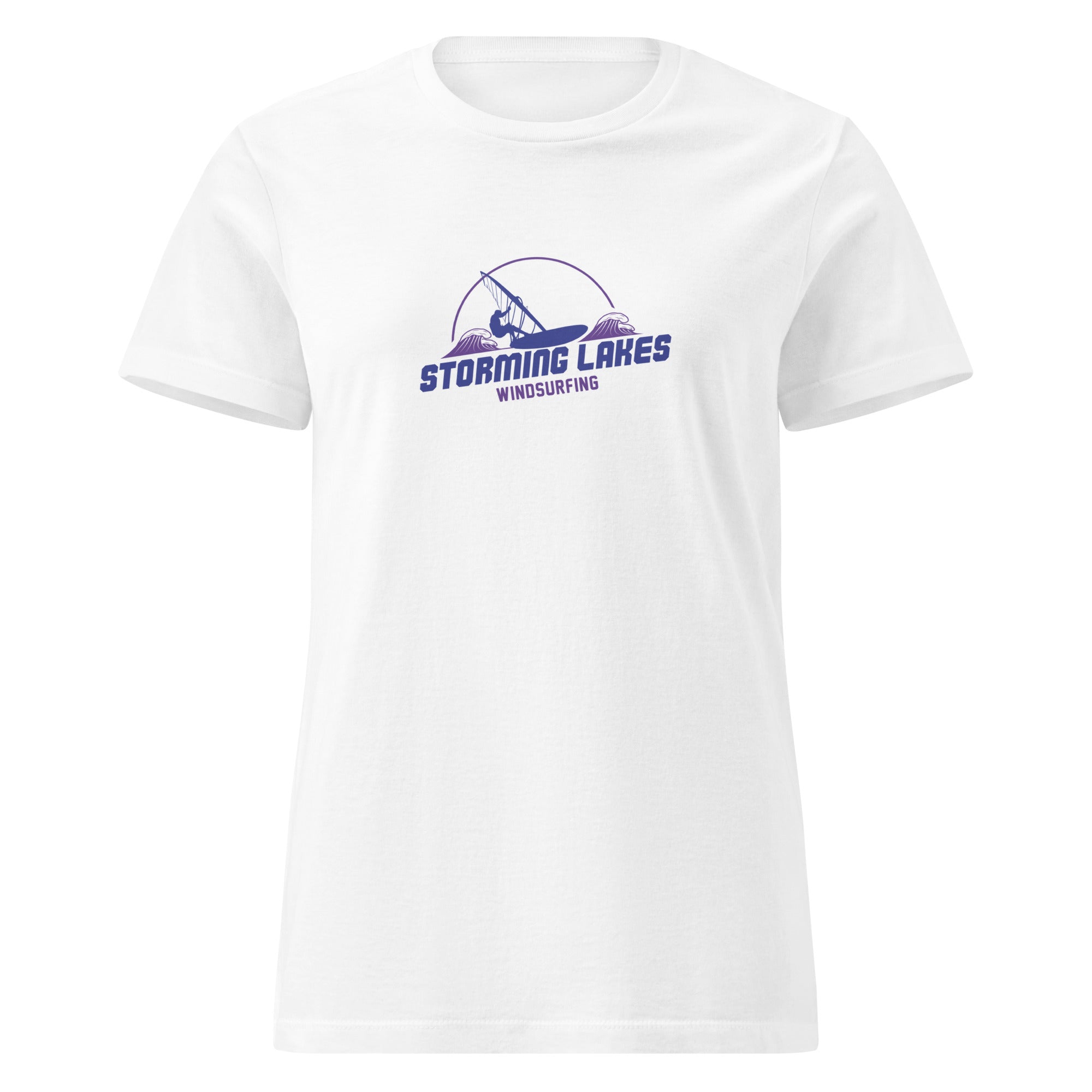 Windsurfen T-Shirt Damen, Windsurfing inspiriert vom Windsurfen am Ammersee, Starnberger See, Wörthsee, Pilsensee